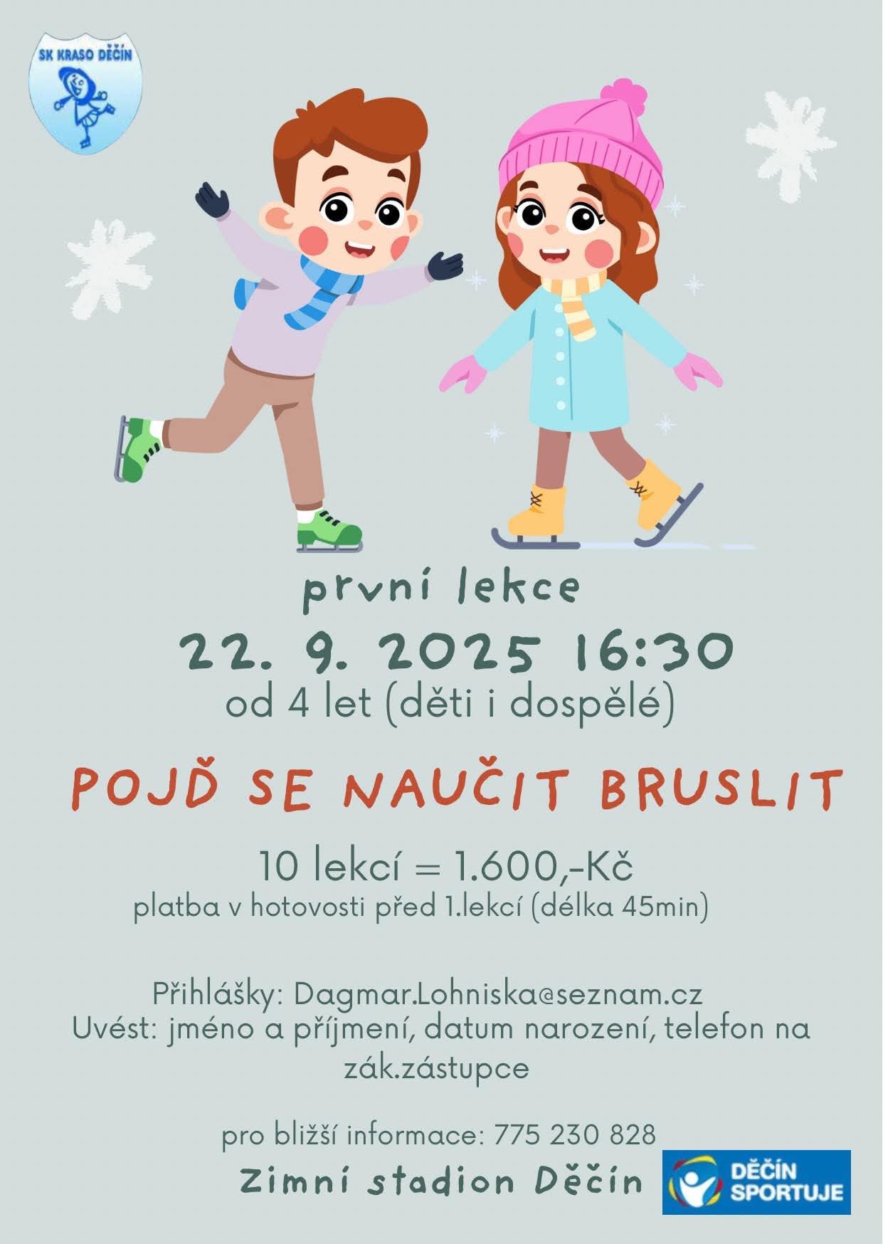 Pojď se naučit bruslit podzim - 2025